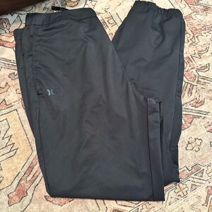 Hurley Black Jogger Sweatpants with Elastic Cuffs